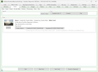 2024 September Pointless Waymarks CMS with First Software Post