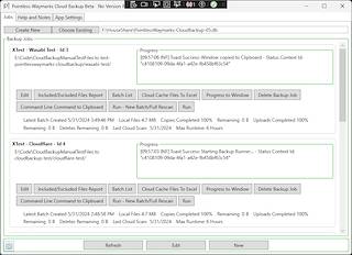 2025 January Pointless Waymarks Cloud Backup Main Window before LiveCharts2