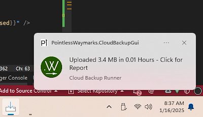 2025 January Pointless Waymarks Cloud Backup Windows Notification