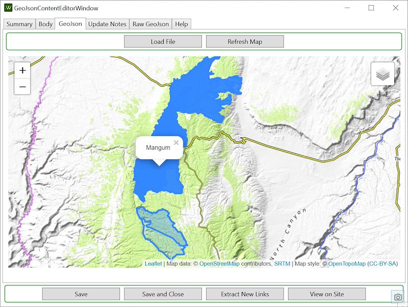 2020 December Pointless Waymarks CMS GeoJson Content Editor